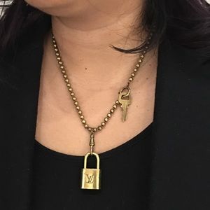 Upcycled Vintage Louis Vuitton Lock Necklace